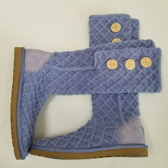 UGG Cardy Lattice Knit Sweater Boots Size 9 NWOT